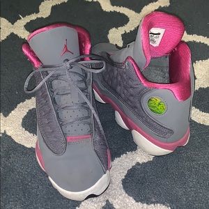 Jordan 13s Gray and Pink